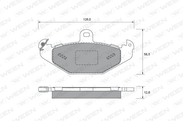 WEEN Комплект тормозных колодок, дисковый тормоз 151-1909