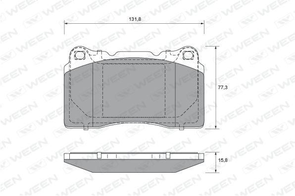 WEEN Комплект тормозных колодок, дисковый тормоз 151-1982