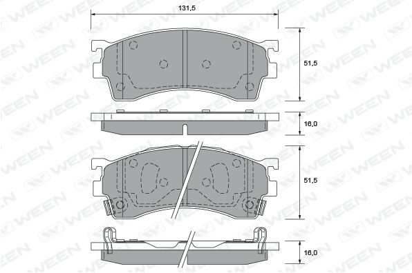 WEEN Piduriklotsi komplekt,ketaspidur 151-2202