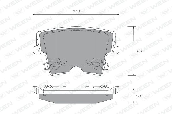 WEEN Комплект тормозных колодок, дисковый тормоз 151-2503