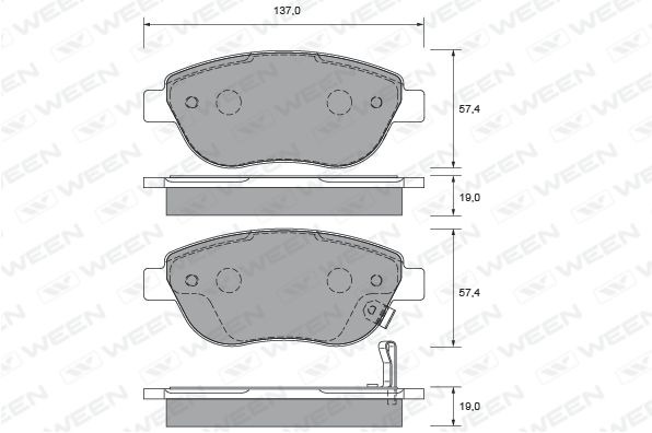 WEEN Piduriklotsi komplekt,ketaspidur 151-2638