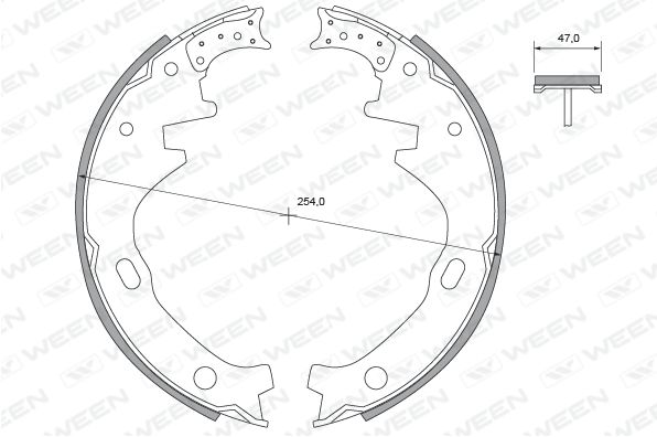 WEEN Комплект тормозных колодок 152-2319