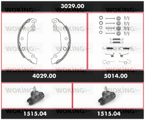 WOKING Pidurikomplekt,trummelpidur 3029.00