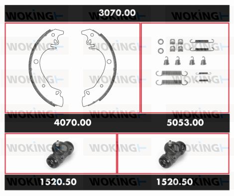 WOKING Pidurikomplekt,trummelpidur 3070.00