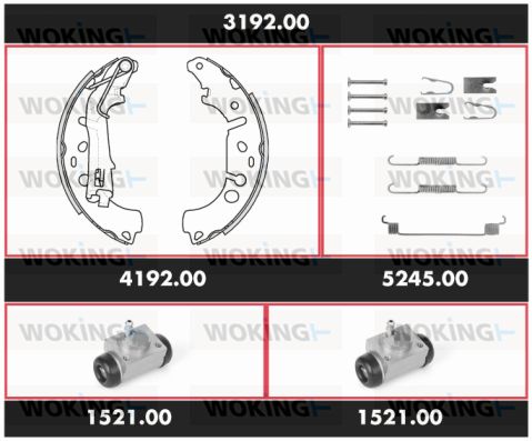 WOKING Pidurikomplekt,trummelpidur 3192.00