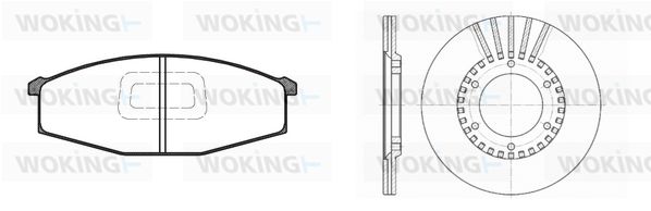 WOKING Комплект тормозов, дисковый тормозной механизм 80293.00