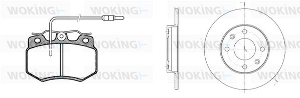 WOKING Pidurikomplekt,ketaspidur 80703.01