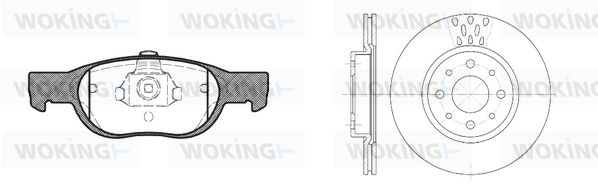 WOKING Pidurikomplekt,ketaspidur 84883.01