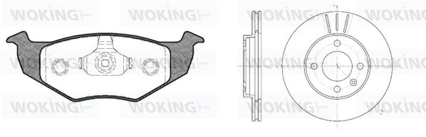 WOKING Pidurikomplekt,ketaspidur 87093.04