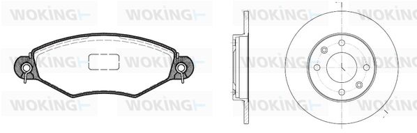 WOKING Pidurikomplekt,ketaspidur 87433.06