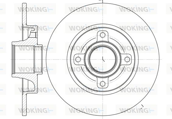 WOKING Тормозной диск D61014.00