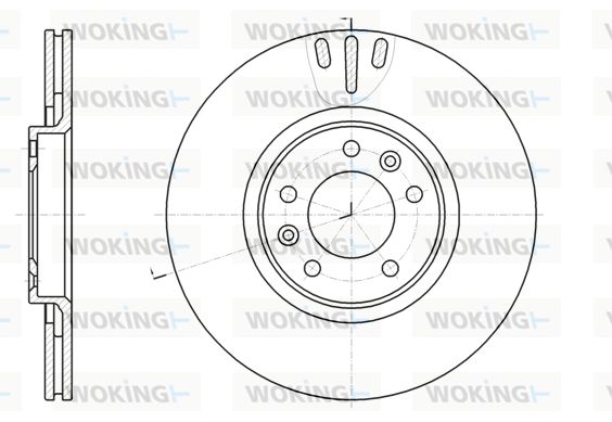 WOKING Тормозной диск D61051.10