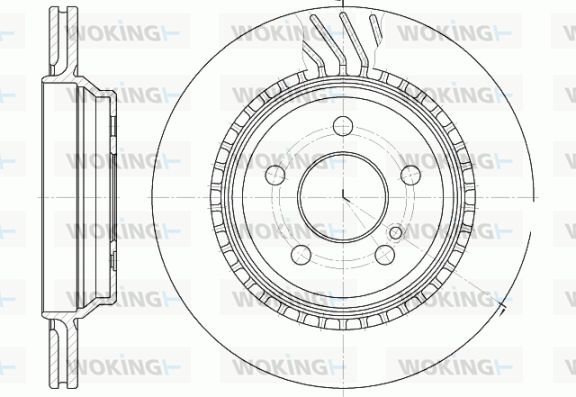 WOKING Тормозной диск D61072.10