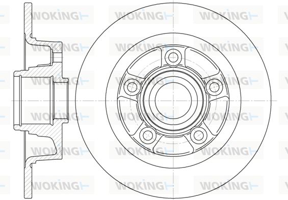 WOKING Тормозной диск D61115.00