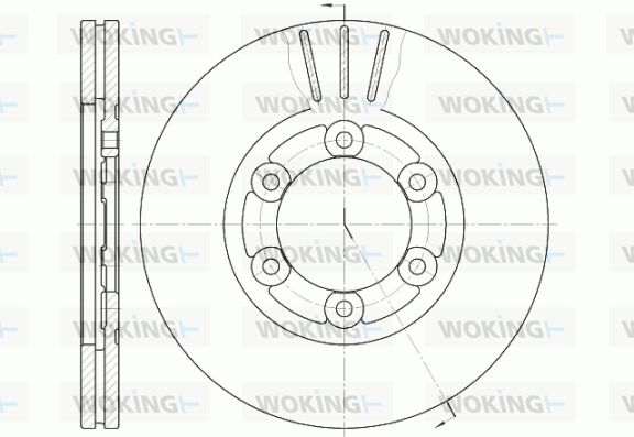 WOKING Тормозной диск D61164.10