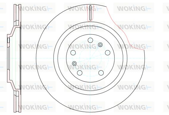 WOKING Тормозной диск D61206.10