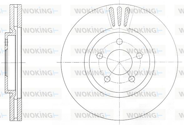 WOKING Тормозной диск D61370.10