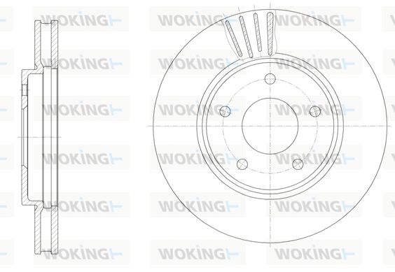 WOKING Тормозной диск D61531.10