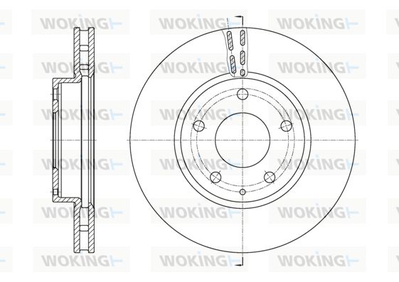 WOKING Тормозной диск D61573.10