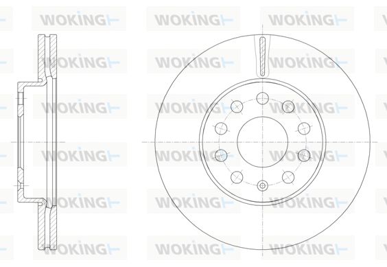 WOKING Тормозной диск D61586.10