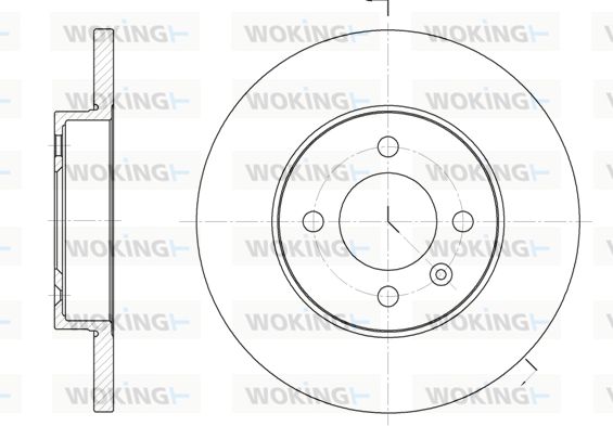 WOKING Тормозной диск D6172.00