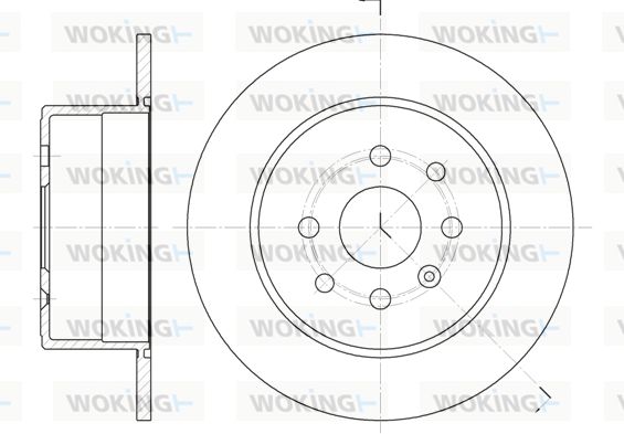 WOKING Тормозной диск D6252.00