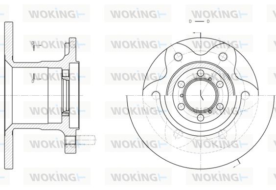 WOKING Тормозной диск D6290.00