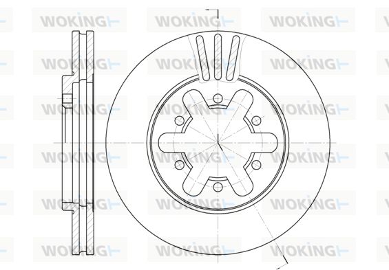 WOKING Тормозной диск D6450.10