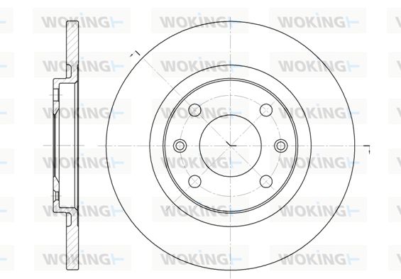 WOKING Тормозной диск D6536.00