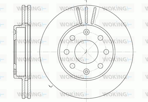 WOKING Тормозной диск D6655.10