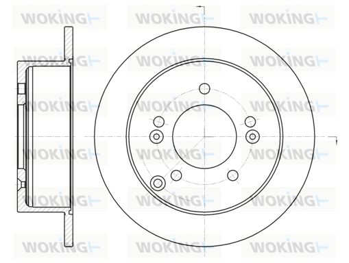 WOKING Тормозной диск D6766.00