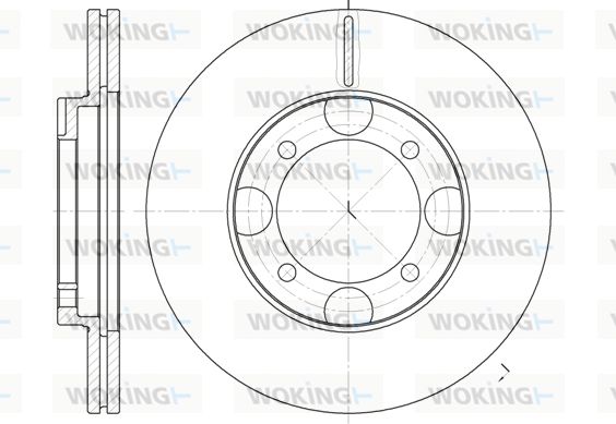 WOKING Тормозной диск D6827.10