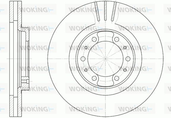 WOKING Тормозной диск D6868.10