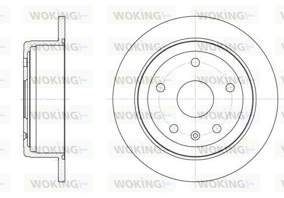 WOKING Тормозной диск D6872.00