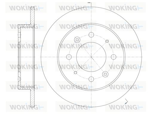 WOKING Тормозной диск D6874.00