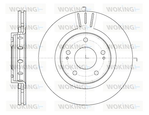 WOKING Тормозной диск D6896.10