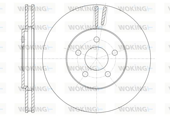 WOKING Тормозной диск D6946.10