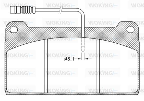 WOKING Piduriklotsi komplekt,ketaspidur JSA 9233.40