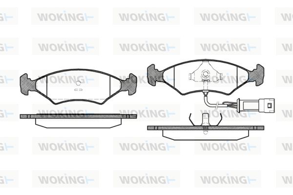 WOKING Комплект тормозных колодок, дисковый тормоз P0193.32