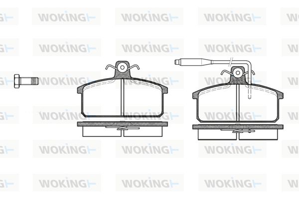 WOKING Piduriklotsi komplekt,ketaspidur P0283.02