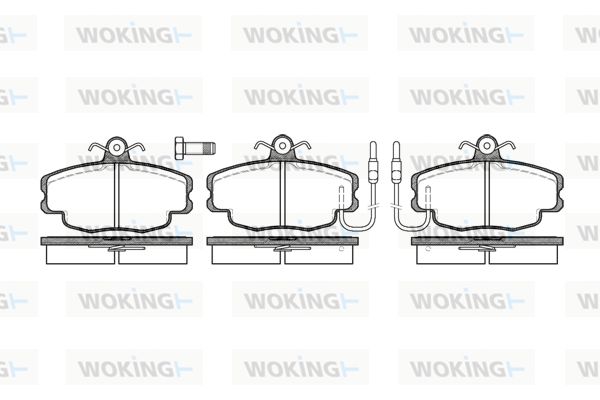 WOKING Комплект тормозных колодок, дисковый тормоз P0413.02