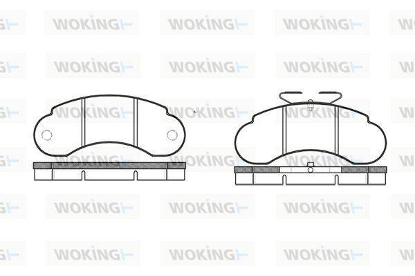 WOKING Piduriklotsi komplekt,ketaspidur P0423.00