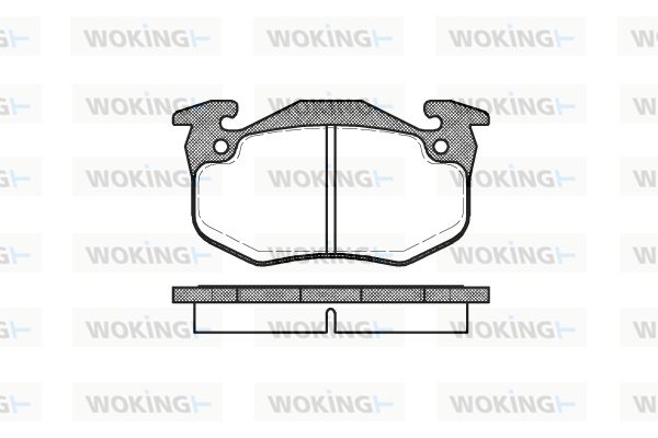 WOKING Piduriklotsi komplekt,ketaspidur P0443.80