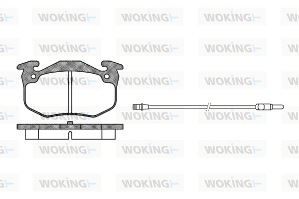 WOKING Piduriklotsi komplekt,ketaspidur P0443.92