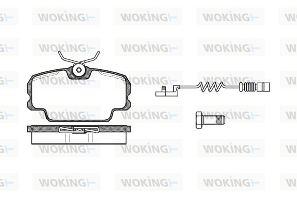 WOKING Piduriklotsi komplekt,ketaspidur P0453.02