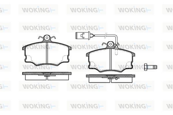 WOKING Комплект тормозных колодок, дисковый тормоз P0463.52