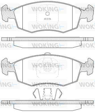 WOKING Piduriklotsi komplekt,ketaspidur P0723.35