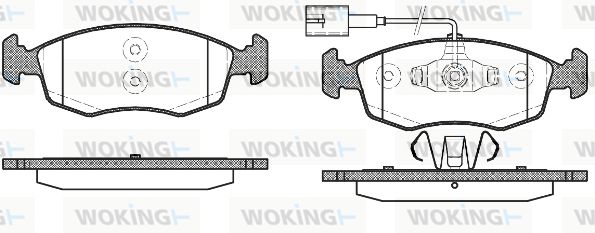 WOKING Комплект тормозных колодок, дисковый тормоз P0723.52