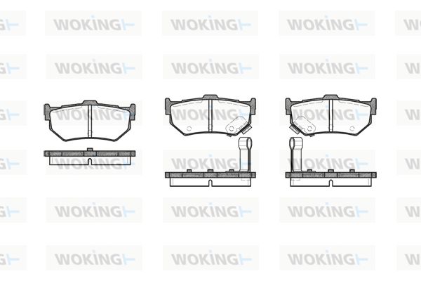 WOKING Piduriklotsi komplekt,ketaspidur P0833.02