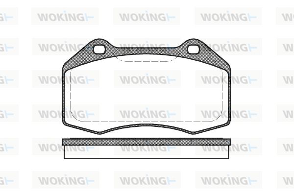 WOKING Комплект тормозных колодок, дисковый тормоз P10133.00